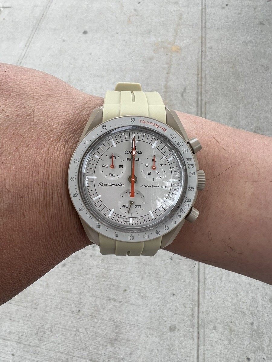 Authentic Omega Moon Swatch Mission To Jupiter Watch SO33C100 + 2 
