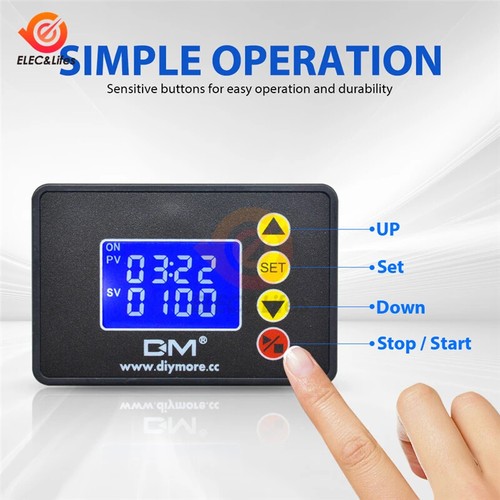 1.37 Inch Programmable Digital Timer Switch Relay Control DC 12V 24V 20A AC 110V - Picture 4 of 27