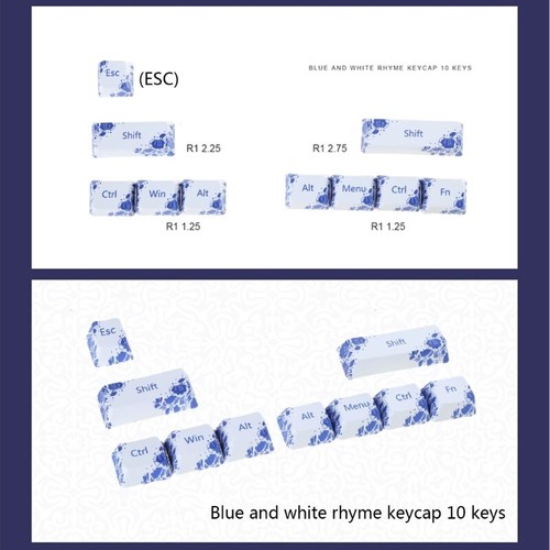 PBT Keycaps for R1 SHIFT ESC Large Keys Dye Sublimation Chinese Style OEM Keycap - Picture 6 of 13