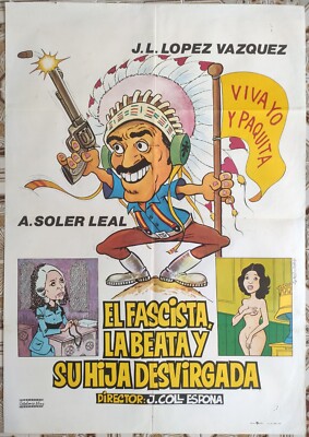 1978 Original Spanish movie POSTER El Fascista la Beata comedy farce Coll Espona