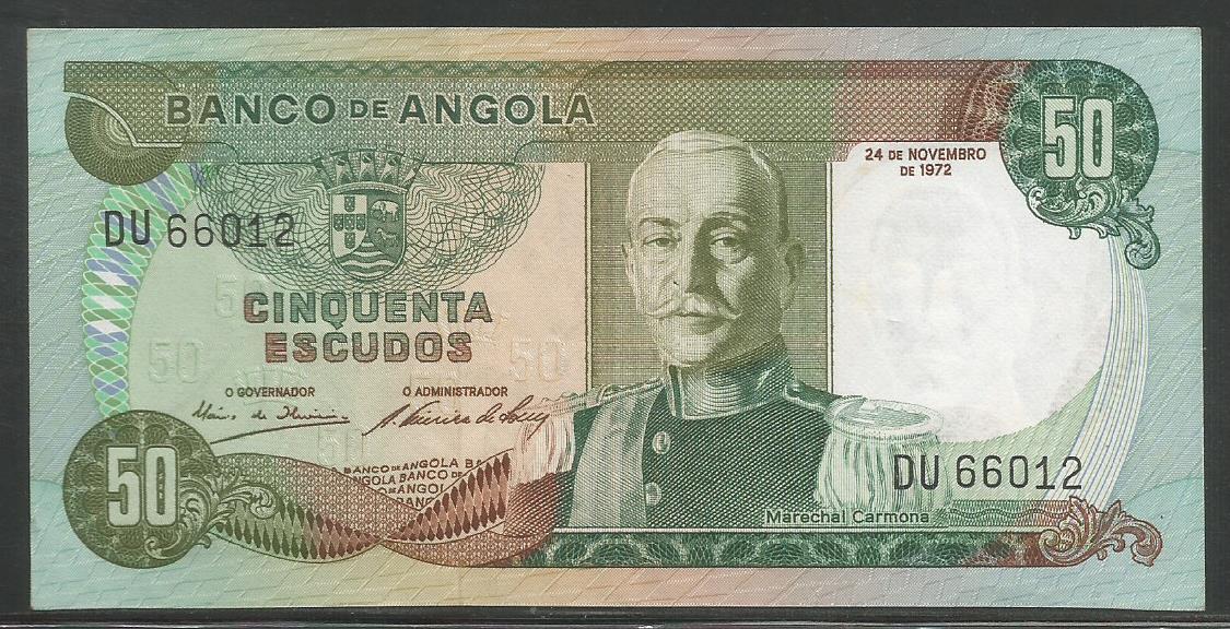 Angola P-100 50 Escudos 1972 Unc