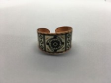 New Copper Ring, etched with design