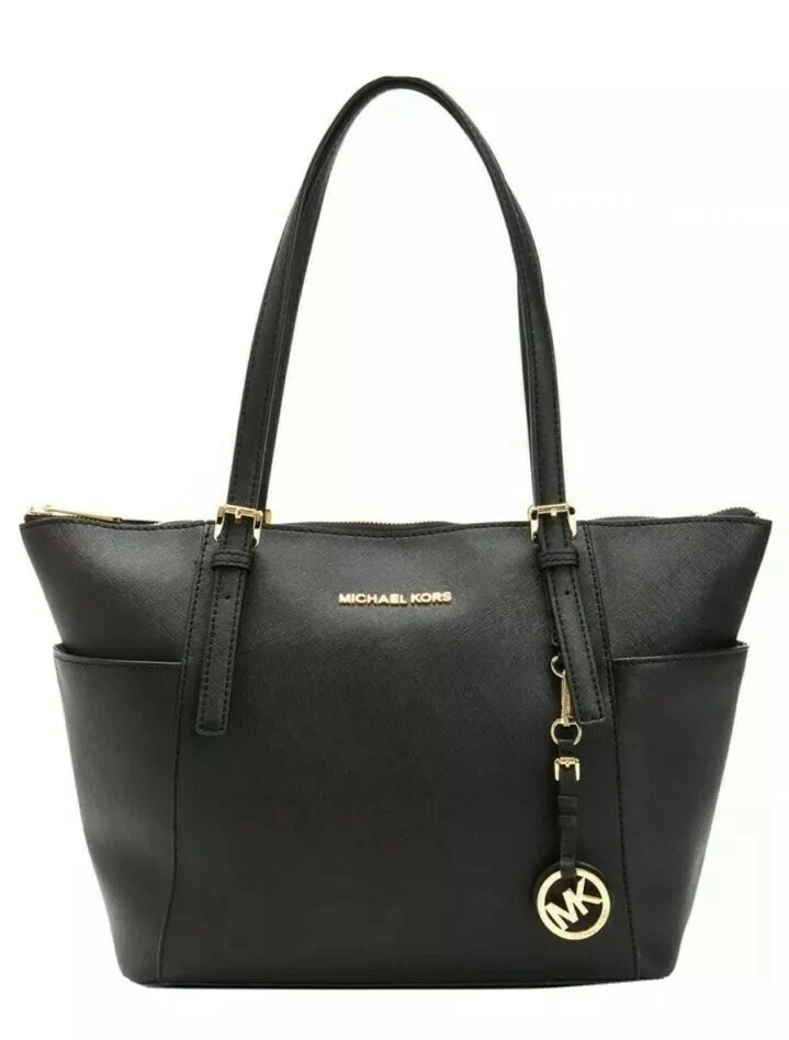 Michael kors jet set east west top zip leather tote sales