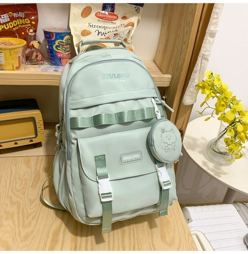 16 In. Large Capacity Clear Solid School Backpack College Travel Casual Bag Girl - Picture 28 of 31