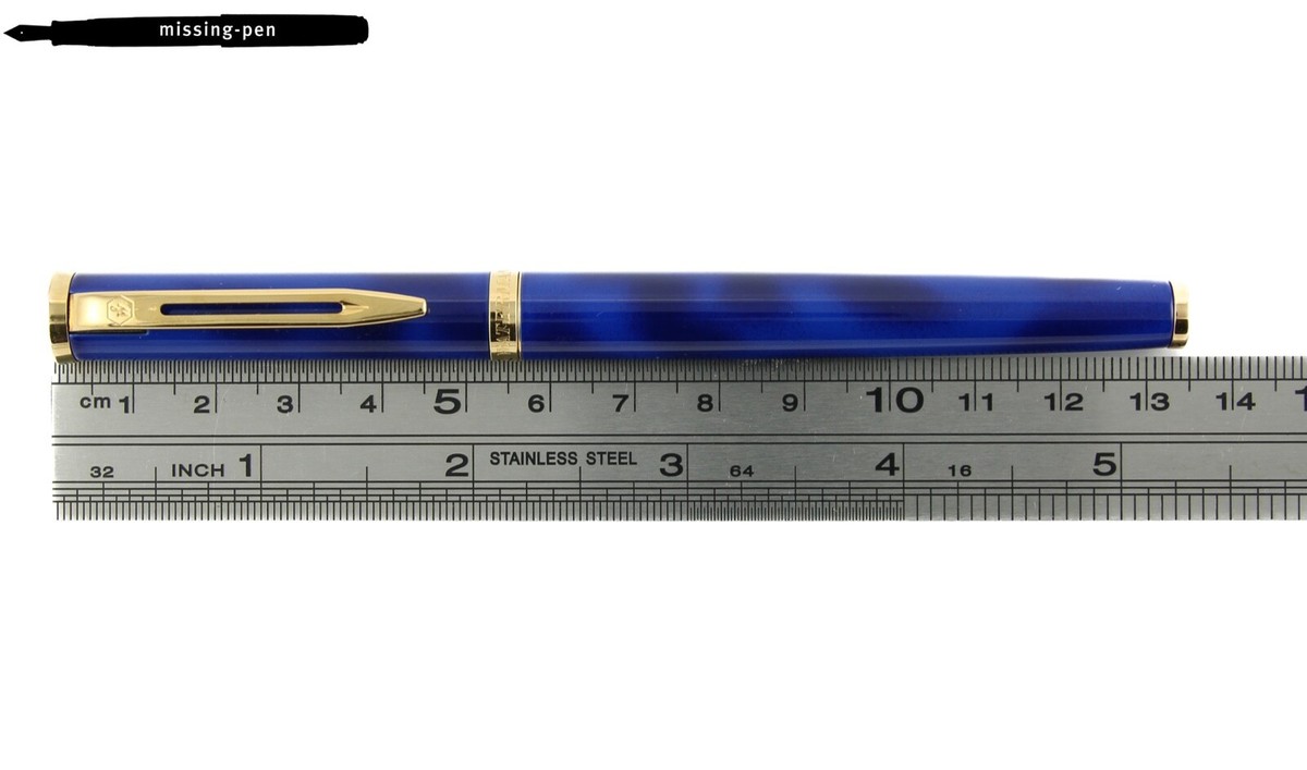 Waterman Preface Cartridges Fountain Pen in Blue-Marble Gold with