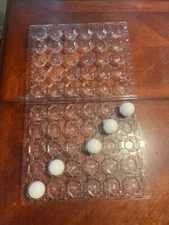 8 Empty Clear  Plastic 30 Count  Egg Cartons  Large/Jumbo Eggs Craft Art Supply