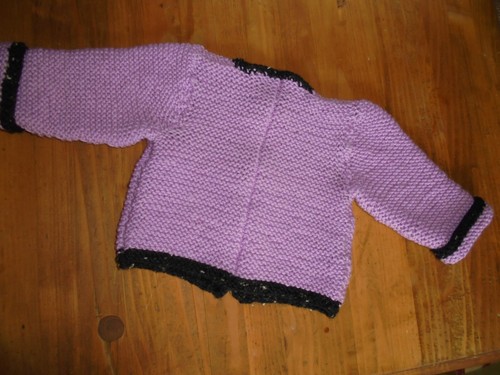 Trachtenjacke Strickjacke Dirndl DIY Handarbeit gestrickt rosa Gr. 74/80/86 Neu - Bild 3 von 3