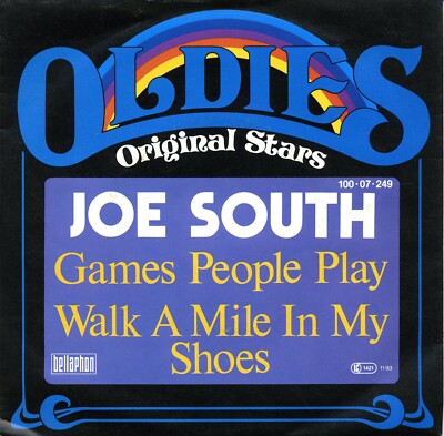 JOE SOUTH ''Games People Play/Walk A Mile In My'' Vinyl 7'' Single