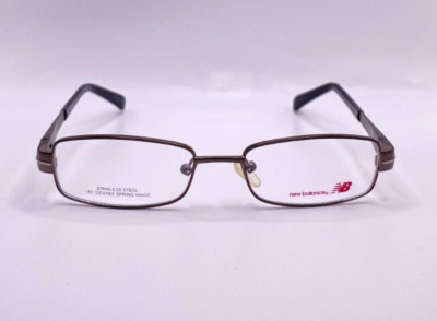New Balance NBK 95-2 Gunmetal Metal Rectangular Eyeglasses Frame 47-16-130