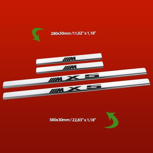 BMW X5 E53 Battitacco sottoporta M X5 TYPE2 Acciaio inox 304 finitura a specchio - Foto 3 di 5