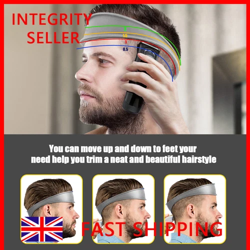 (Grey)Curved Haircut Band Easy Cleansing Hair Cutting Template Stretchy