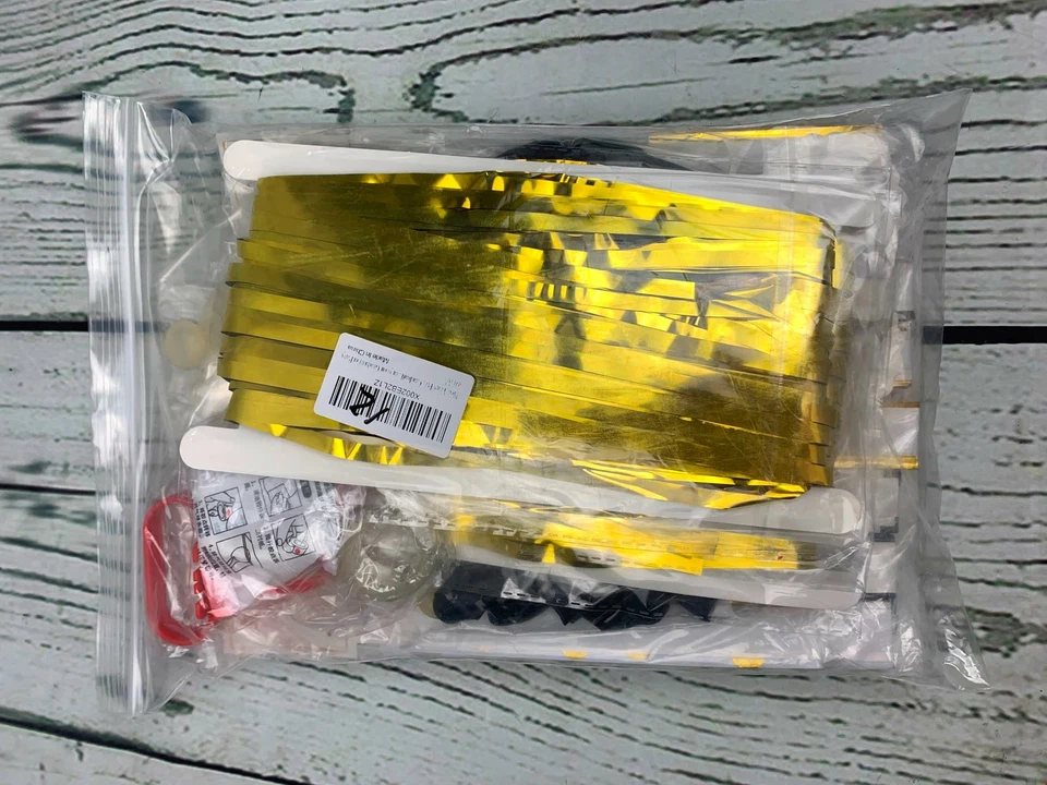 JOYYPOP черное золото вечеринки Новый год украшения w черное золото вися бумаги вентиляторы - Изображение 3 из 3