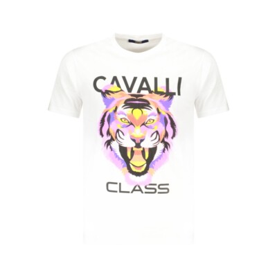 Roberto Cavalli  T-Shirt Polo Rundhals mit Logo Herren Designer T-Shirt Herren