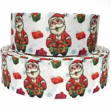 GROSGRAIN RIBBON 7/8" 1.5" Christmas Santa Winter Fun Printed Gifts
