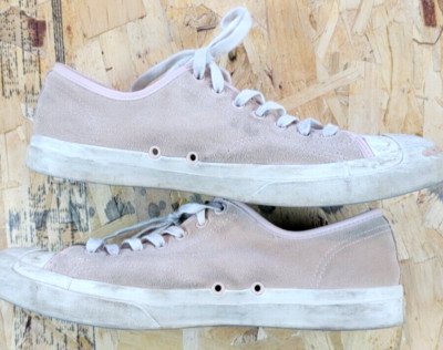 CONVERSE JACK PURCELL Pink Suede Leather Low Top Sneakers Shoes Men's Size 11