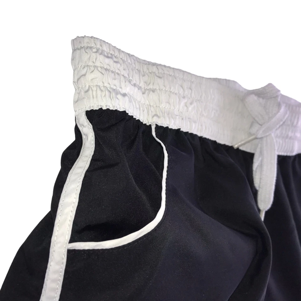 Pantalones Cortos de Natación OP Ocean Pacific 100% Poliéster Negro Blanco Cintura M Foto 3 de 4