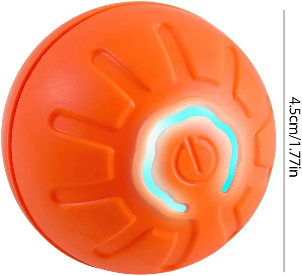 PALLA ELETTRICA RIMBALZANTE RICARICABILE CON LUCE LED ROTOLANTE PER CANI - Immagine 2 di 4