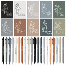 Affrolling 100 Pcs Inspirational Notebooks with Pen Bulk Motivational Mini No...