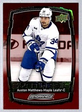 Auston Matthews 2023-24 UD Engrained Synthesis Red #S-1 Toronto Maple Leafs