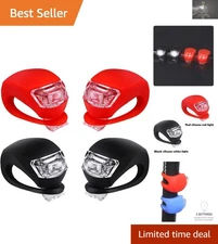 Ultra Bright Bicycle Light Set - Easy Install LED Front & Rear Safety Lights