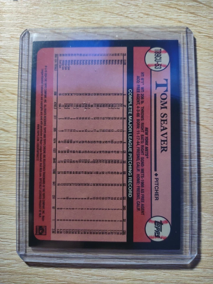 Tom Seaver 2024 Topps 35 Aniversario Naranja Mojo Refractor T89CU-53 Mets/25 Foto 2 de 2