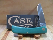 NIB Case XX Spruce Green Synthetic Smooth Sod Buster Jr. 4137 Pocketknife -64536
