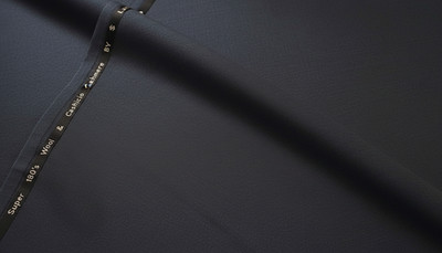 Midnight Blue Suiting Fabric Cashmere Wool