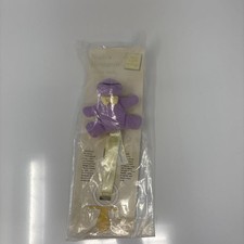 Russ Noah  s Menagerie Pacifier Holder Purple Hippo Plush Baby Clip Vintage NIP