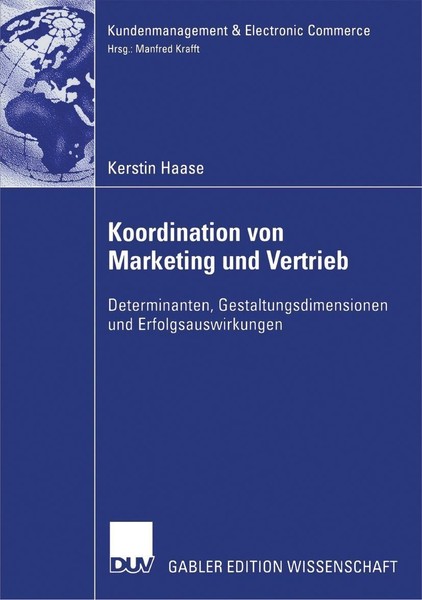 Kerstin Haase / Koordination Von Marketing Und Vertrieb9783835005013-image