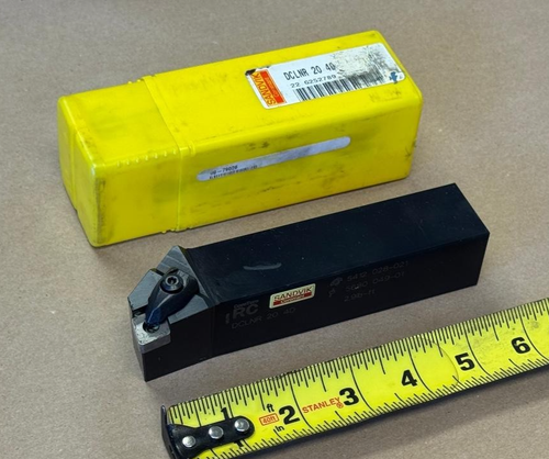 SANDVIK RC DCLNR 20 4D INDEXABLE LATHE TOOL HOLDER, 1.25" X 1.25" X 6", ITEM C - 第 1/11 張圖片