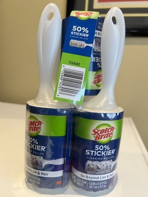 3M Scotch Brite Go Beyond Lint Hair Cleaning Rollers 5 Pack 95 Sheets 475 Total 