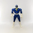 Vtg Power Rangers Turbo Flip Head Figure Triple Action Blue Ranger Complete