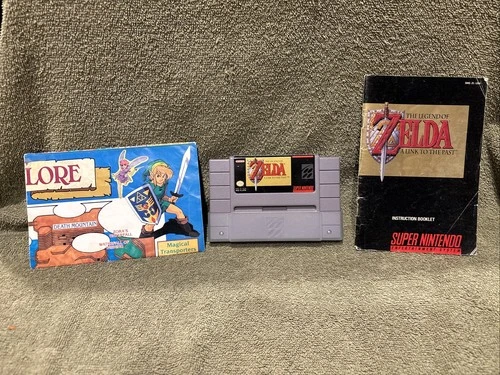 SNES Super Nintendo The Legend of Zelda A Link to the Past Cartridge Manual Map