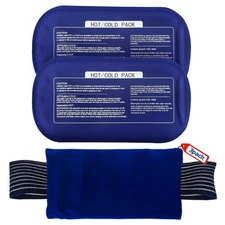 3 Pack Reusable Hot and Cold Ice Packs for Injuries, Knee 3 - Middle.