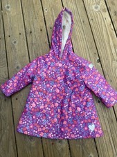 Hatley Girls Sherpa lined purple floral rain ...