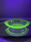 Cameo Ballerina Vaseline URANIUM GREEN DEPRESSION GLASS Serving Bowl 10” Oval
