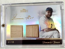 2011 JIMMIE FOXX  TOPPS TRIBUTE DUAL RELIC  BASEBALL CARD  # TDR-JF   67/99