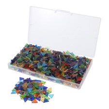 1273pcs Colorful Triangle Glass Mosaic Tiles, Tiny Mosaic Tile DIY Hobbies