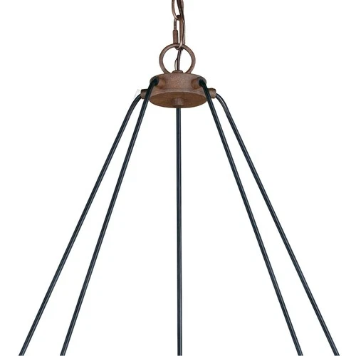 Vaxcel - Milone 5-Light Chandelier in Rustic and Wheel Style 30 Inches Tall and - Picture 4 of 4