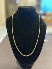 Catena in corda taglio diamante oro 18 kt