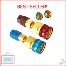 Huazu R1234YF to R134A Adapter Kit - Quick Couplers  Hose Fittings for Car A/C