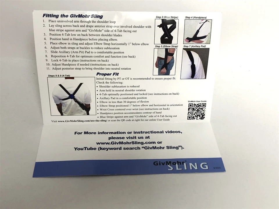 Eslinga GivMohr GMS-HP-10 pieza de mano ergonómica con cubierta de almohadilla extraíble - pequeña Foto 2 de 3