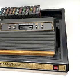 Vtg Atari 2600 Console, Controllers & 12 Games Lot Video Gaming Center Untested