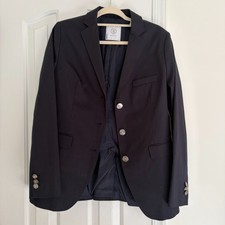Bogner Men's Navy Blazer Size 12 Silver Button Tailored Jacket