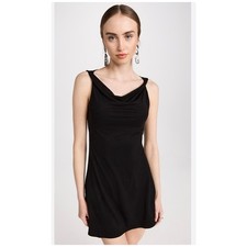 Reformation Kailea Black Knit Mini Dress - Size Large