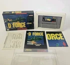 D-Force Super Nintendo SNES Complete CIB w/ Poster, Reg Card & Manual