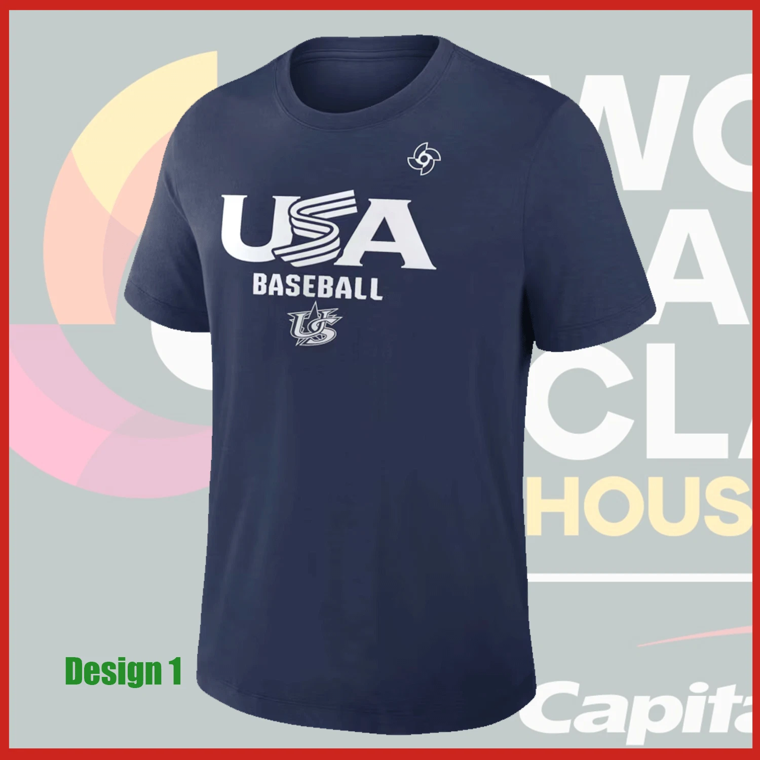 USA Baseball 2026 World Baseball Classic Logo T-Shirt