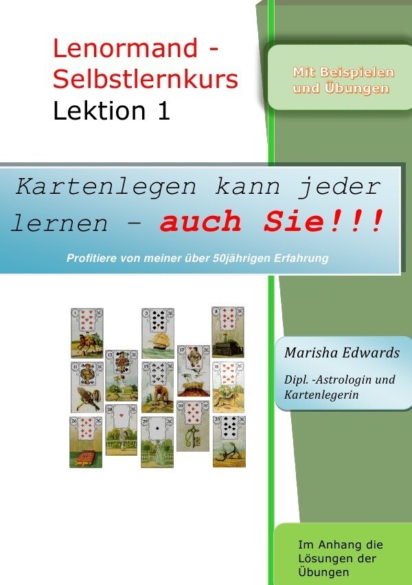 Thumbnail - Lenormand - Selbstlernkurs (lektion 1) | Marisha Edwards | Deutsch |