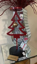 15” Christmas Tree candle holder Noel New With Bell Home Decor