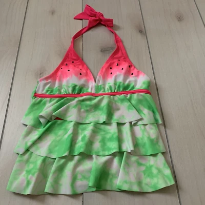 girls L ? watermelon tankini top layered - Photo 1/4